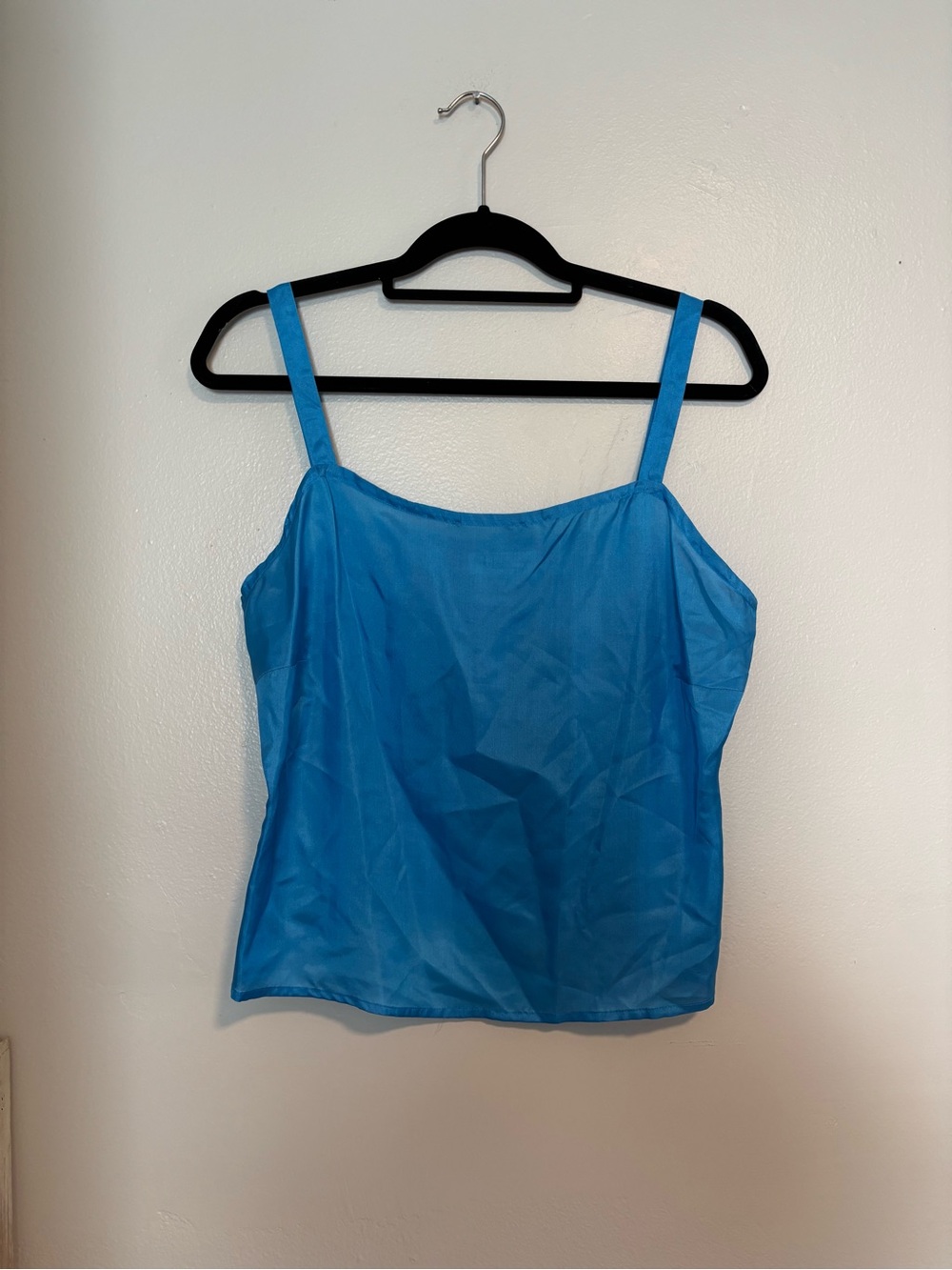 Vintage 100% Silk Blue Women's Sleeveless Cami Top